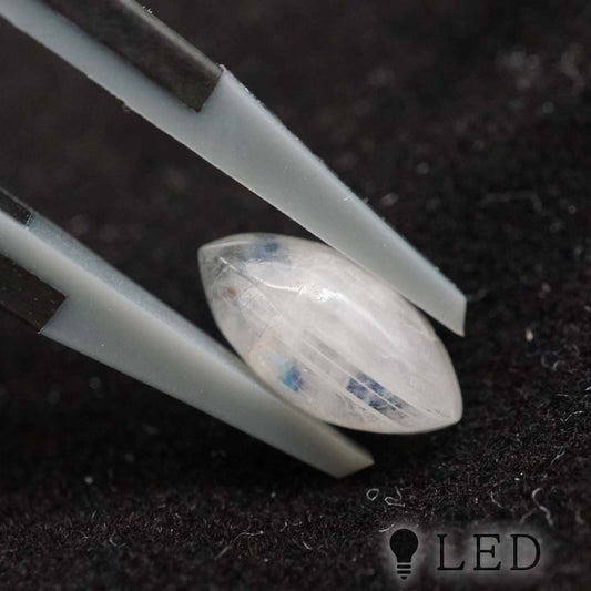 レインボームーンストーン マーキスカボション 5×9.5mm 1.5ct