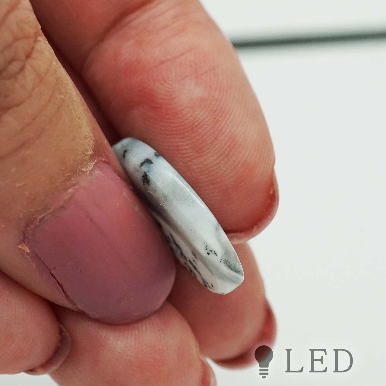 デンドライトオパール オーバル 11×20mm 2個セット