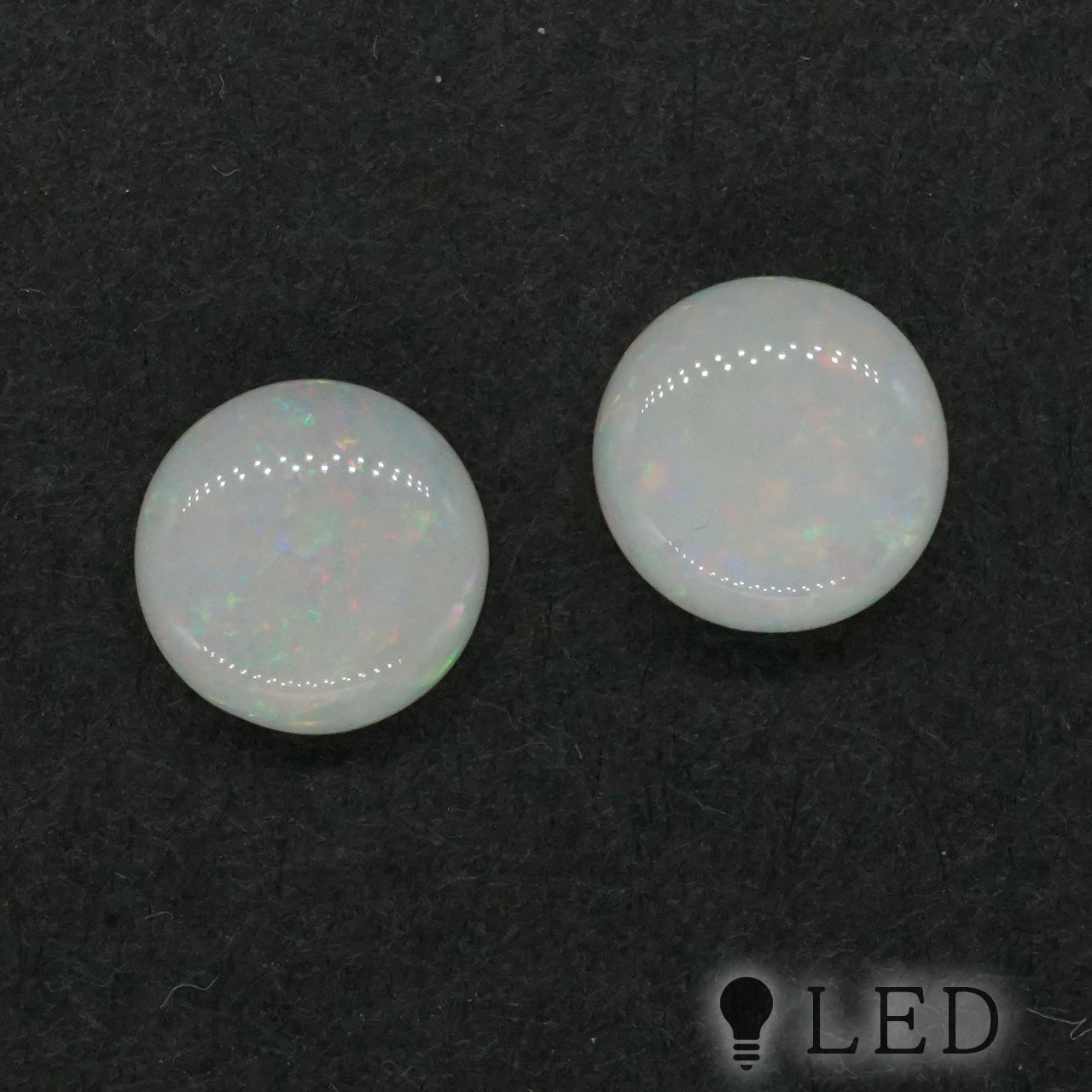 ホワイトオパール ラウンドカボション 8mm