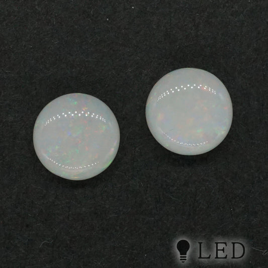 ホワイトオパール ラウンドカボション 8mm