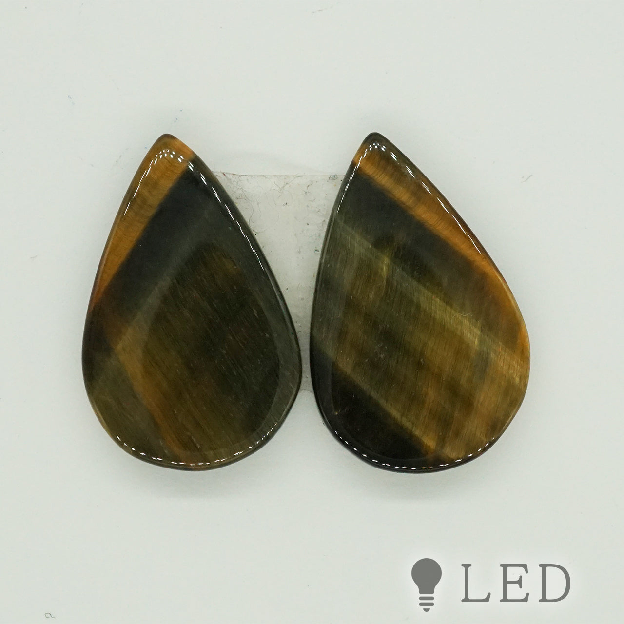 タイガーアイ ペアシェイプ 12×19mm 2個セット